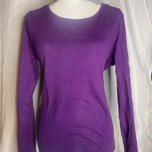White Stag Purple Long Sleeve Shirt Cotton Tee XL 16/18